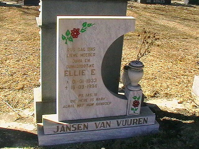 VUUREN Ellie E., Jansen van 1933-1994