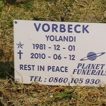 VORBECK Yolandi 1981-2010