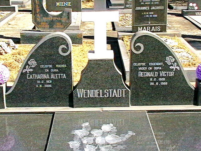 WENDELSTADT Reginald Victor 1920-1988 &amp; Catharina Aletta 1931-2006