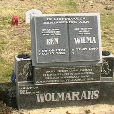 WOLMARANS Ben 1959-2011 &amp; Wilma 1960-
