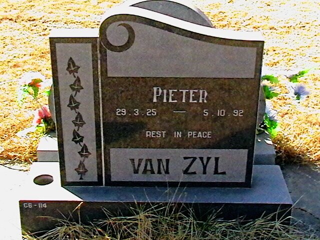 ZYL Pieter, van 1925-1992