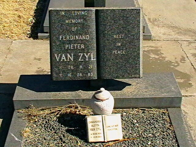 ZYL Ferdinand Pieter, van 1921-1983