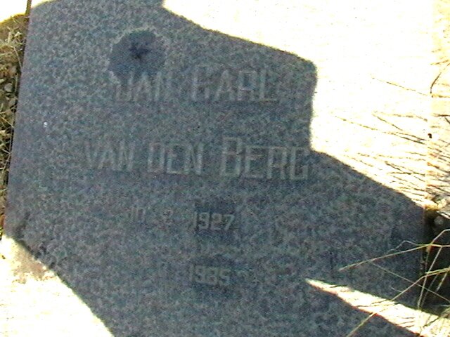 BERG Jan Carl, van den 1927-1985