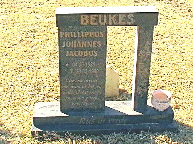 BEUKES Phillippus Johannes Jacobus 1938-1998