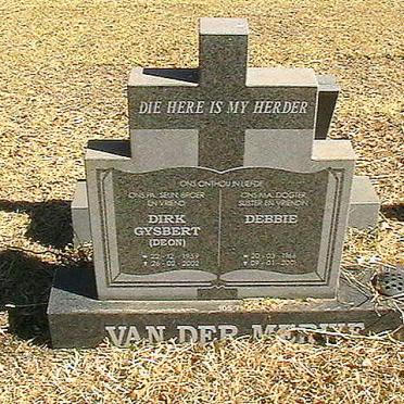 MERWE Dirk Gysbert, van der 1939-2002 &amp; Debbie 1946-?