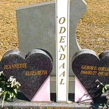 ODENDAAL Jeannette Elizabeth 1960-1997
