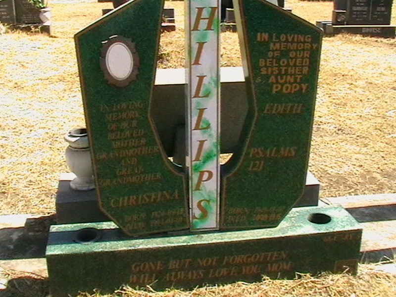 PHILLIPS Christina 1924-1994 :: PHILLIPS Edith 1949-2008