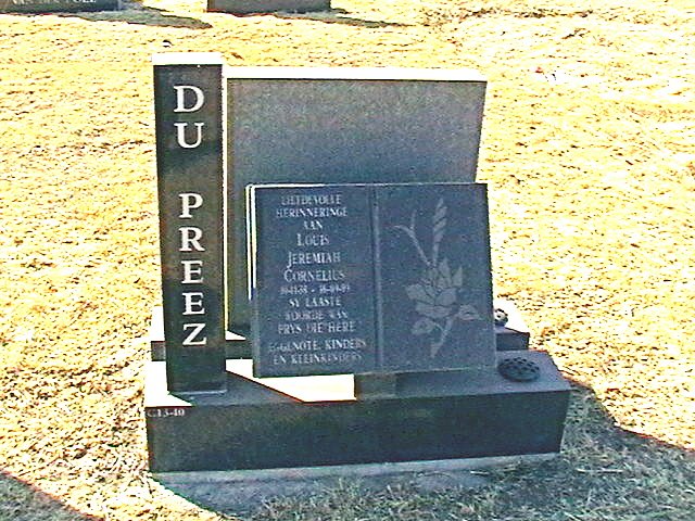 PREEZ Louis Jeremiah Cornelius, du 1935-1999