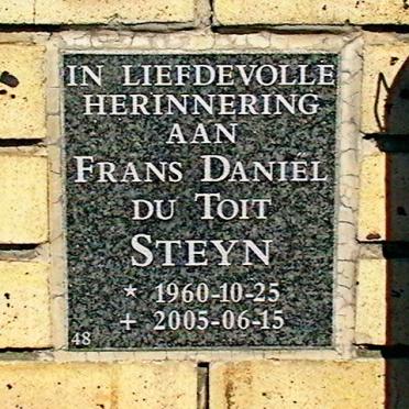 STEYN Frans Daniel du Toit 1960-2005