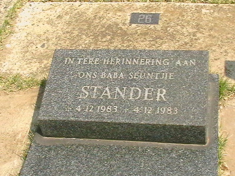 STANDER Baba 1983-1983