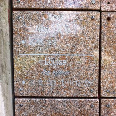 KOCK N.G. 1919- &amp; Louise HANEKOM 1929-2007