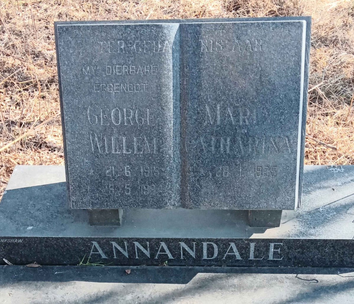ANNANDALE George Willem 1919-199? & Maria Catharina 1925-