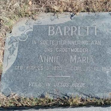 BARRETT Annie Maria nee KIRK 1880-1945
