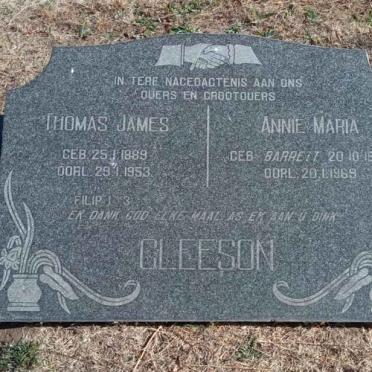 GLEESON Thomas James 1889-1953 & Annie Maria BARRETT 1898-1969
