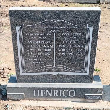 HENRICO Wilhelm Christiaan 1958-2013 :: HENRICO Coert Nicolaas 1961-2016