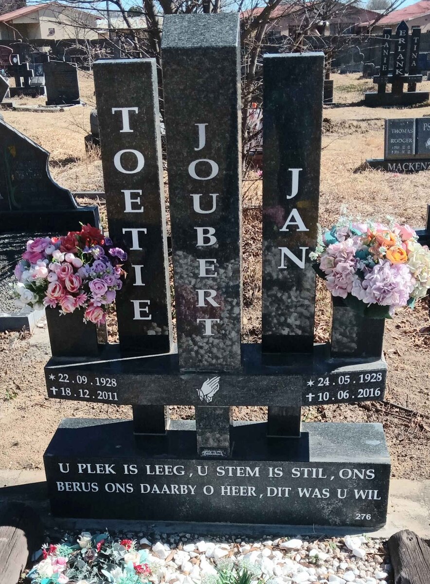 JOUBERT Jan 1928-2016 & Toetie 1928-2011