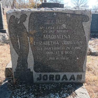 JORDAAN Magdalena Elizabetha nee VAN VUUREN 1916-1953