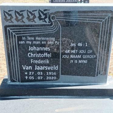 JAARSVELD Johannes Christoffel Frederik, van 1956-2020