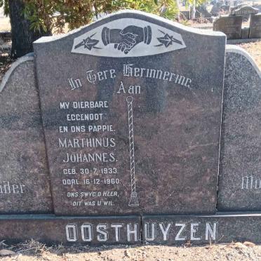OOSTHUYZEN Marthinus Johannes 1933-1960