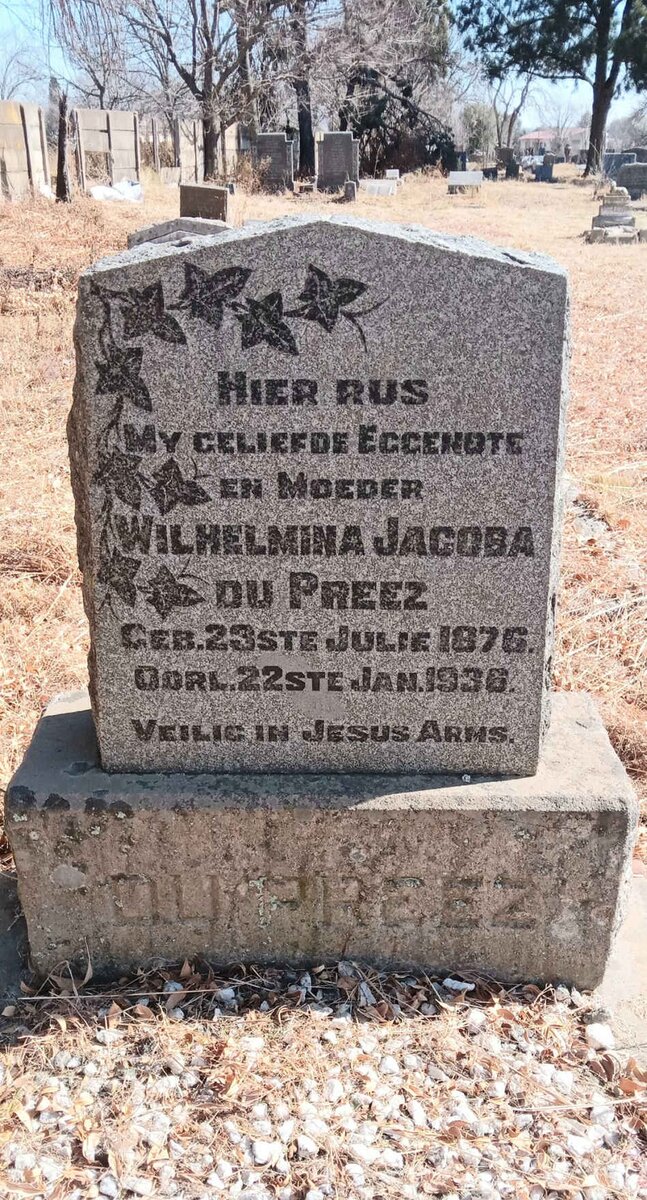 PREEZ Wilhelmina Jacoba, du 1876-1936