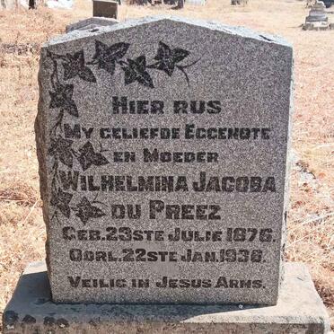 PREEZ Wilhelmina Jacoba, du 1876-1936