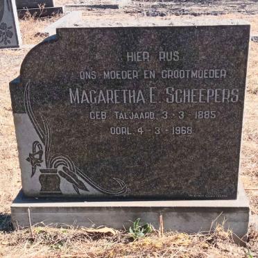 SCHEEPERS Magaretha E. nee Taljaard 1885-1968