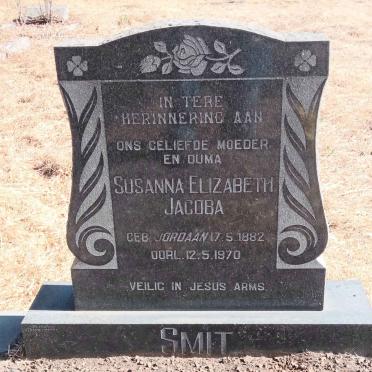 SMIT Susanna Elizabeth Jacoba nee JORDAAN 1882-1970