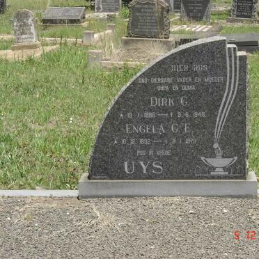 UYS Dirk C. 1885-1949 &amp; Engela C.E. 1892-1978