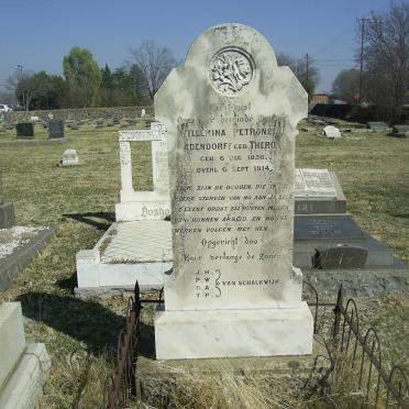 ADENDORFF Wilhelmina Petronella nee THERON 1856-1914