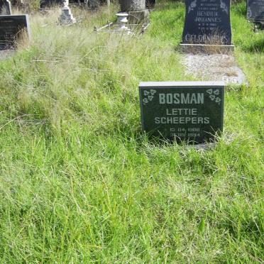 BOSMAN Lettie nee SCHEEPERS 1908-1994