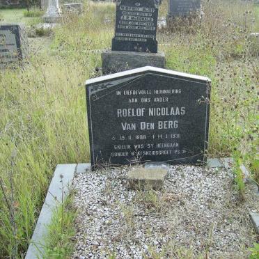 BERG Roelof Nicolaas, van der 1888-1931