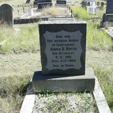 BRITS Anna D. nee BYLIEFELDT 1891-1965