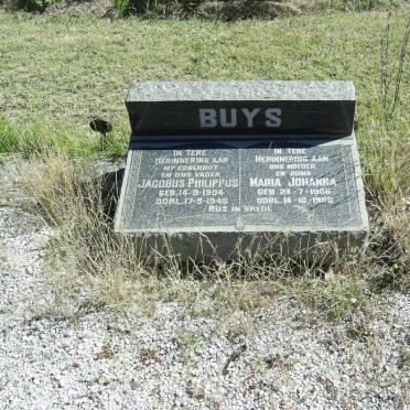 BUYS Jacobus Philippus 1904-1945 &amp; Maria Johanna 1906-1998