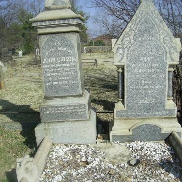 GIBSON John 1830-1905 &amp; Annie 1836-