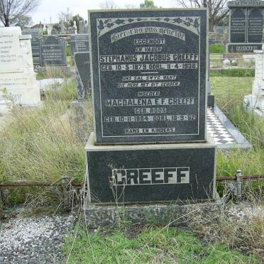 GREEFF Stephanus Jacobus 1879-1938 &amp; Magdalena E.F. ROOS 1884-1962