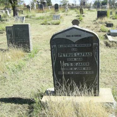 JAGER Petrus Lafras, de 1921-1935