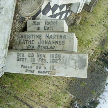 JOHANNES Christine Martha Käthe nee STIELAU 1896-1927