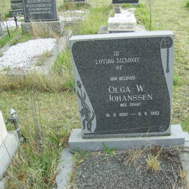 JOHANSSEN Olga W. nee GRANT 1902-1993