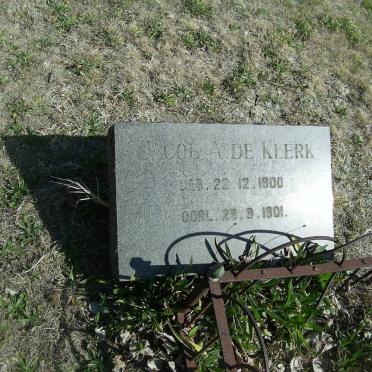 KLERK Jacob A., de 1900-1901