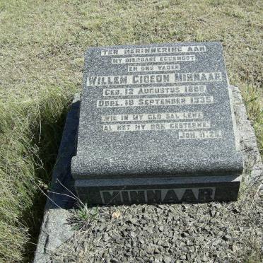 MINNAAR Willem Gideon 1885-1935