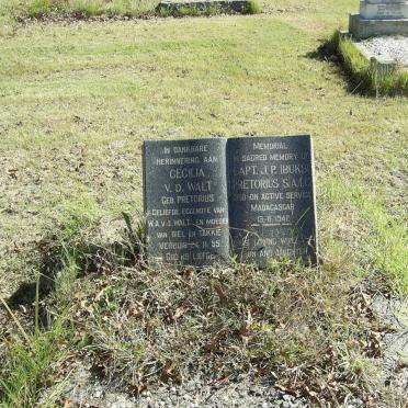 PRETORIUS J.P. -1942 :: WALT Cecilia, van der nee PRETORIUS -1955