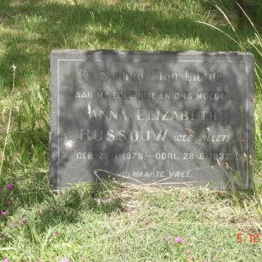 RUSSOUW Anna Elizabeth nee VILLET 1879-1932