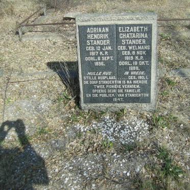 STANDER Adriaan Hendrik 1817-1896 &amp; Elizabeth Chatarina WELMANS 1819-1888