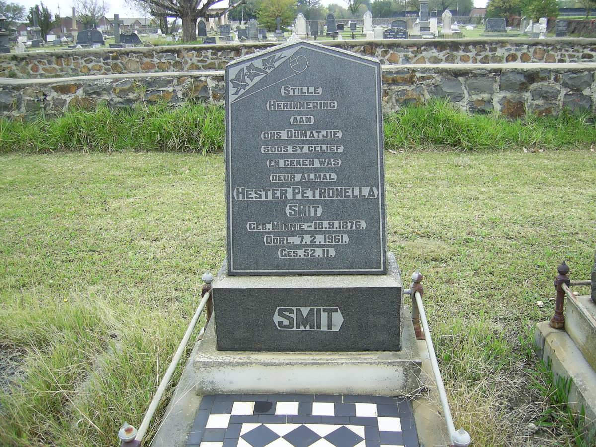 SMIT Hester Petronella nee MINNIE 1876-1961