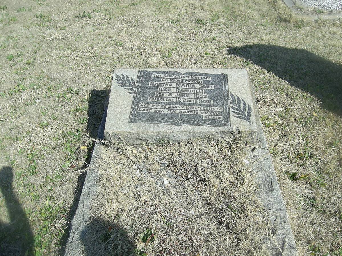 SMIT Martha Maria nee RANDALL 1852-1920