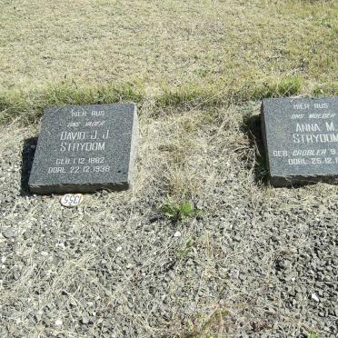 STRYDOM David J.J. 1882-1938 &amp; Anna M. GROBLER 1884-1955