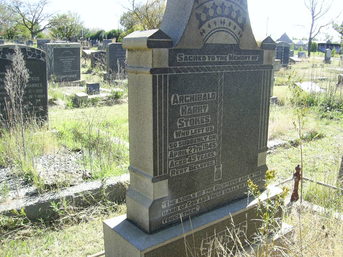 STOKES Archibald Harry -1945