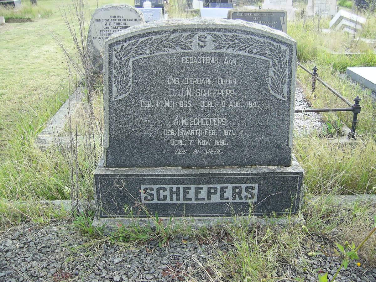 SCHEEPERS C.J.M. 1865-1941 &amp; A.M. SWART 1871-1960