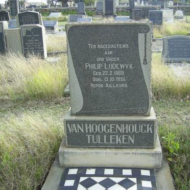 TULLEKEN Philip Lodewyk, van Hoogenhouck 1869-1954