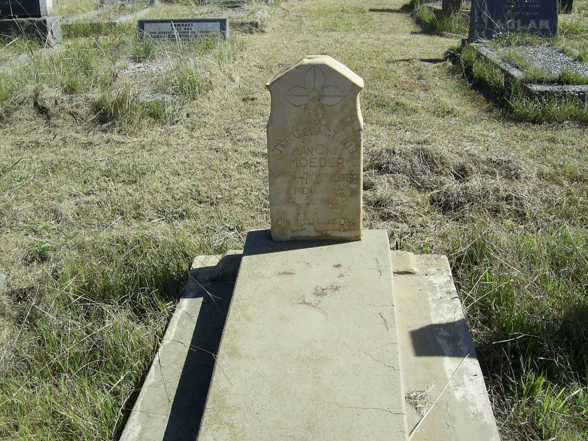 TRUTER Wilhelmina nee PIENAAR